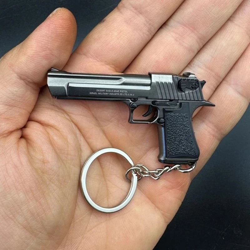 Llavero Pistola Miniatura de Acero