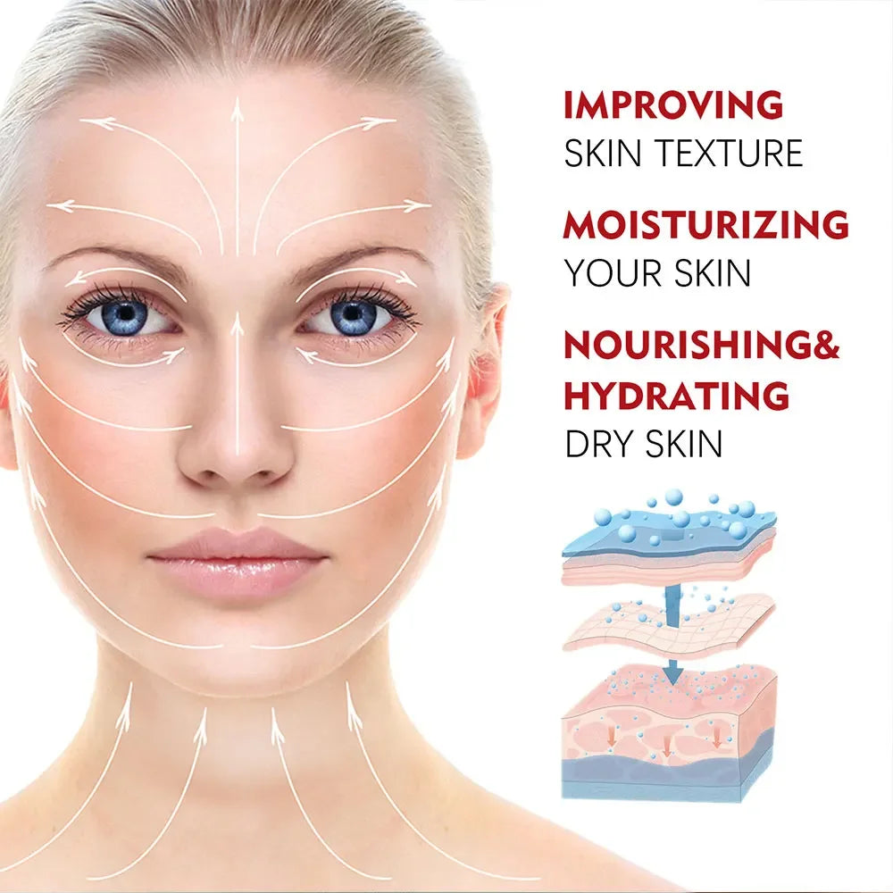Crema reafirmante con retinol y colágeno para suavizar arrugas, crema facial hidratante, blanqueadora e iluminadora