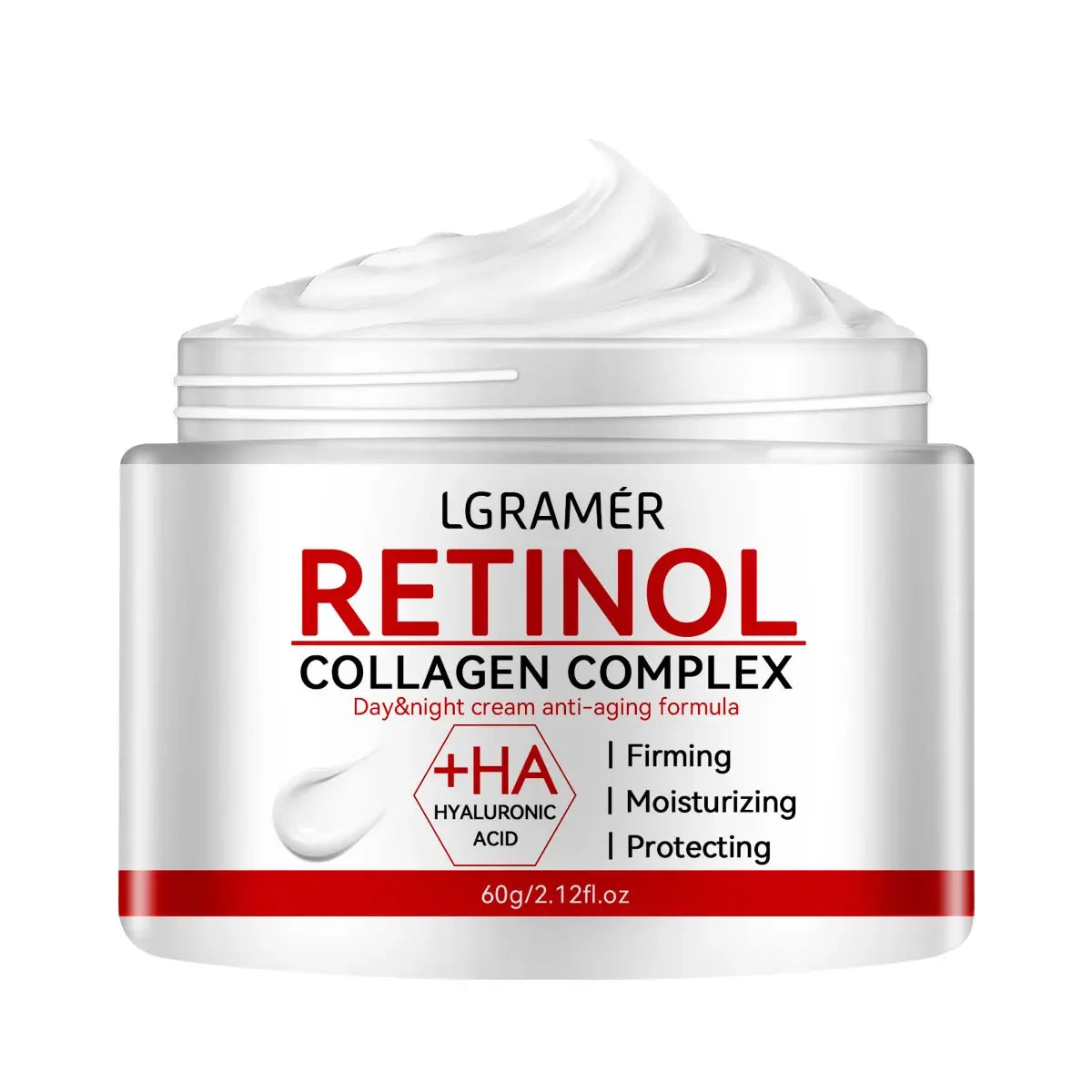 Crema reafirmante con retinol y colágeno para suavizar arrugas, crema facial hidratante, blanqueadora e iluminadora