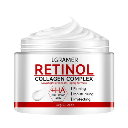 Crema reafirmante con retinol y colágeno para suavizar arrugas, crema facial hidratante, blanqueadora e iluminadora