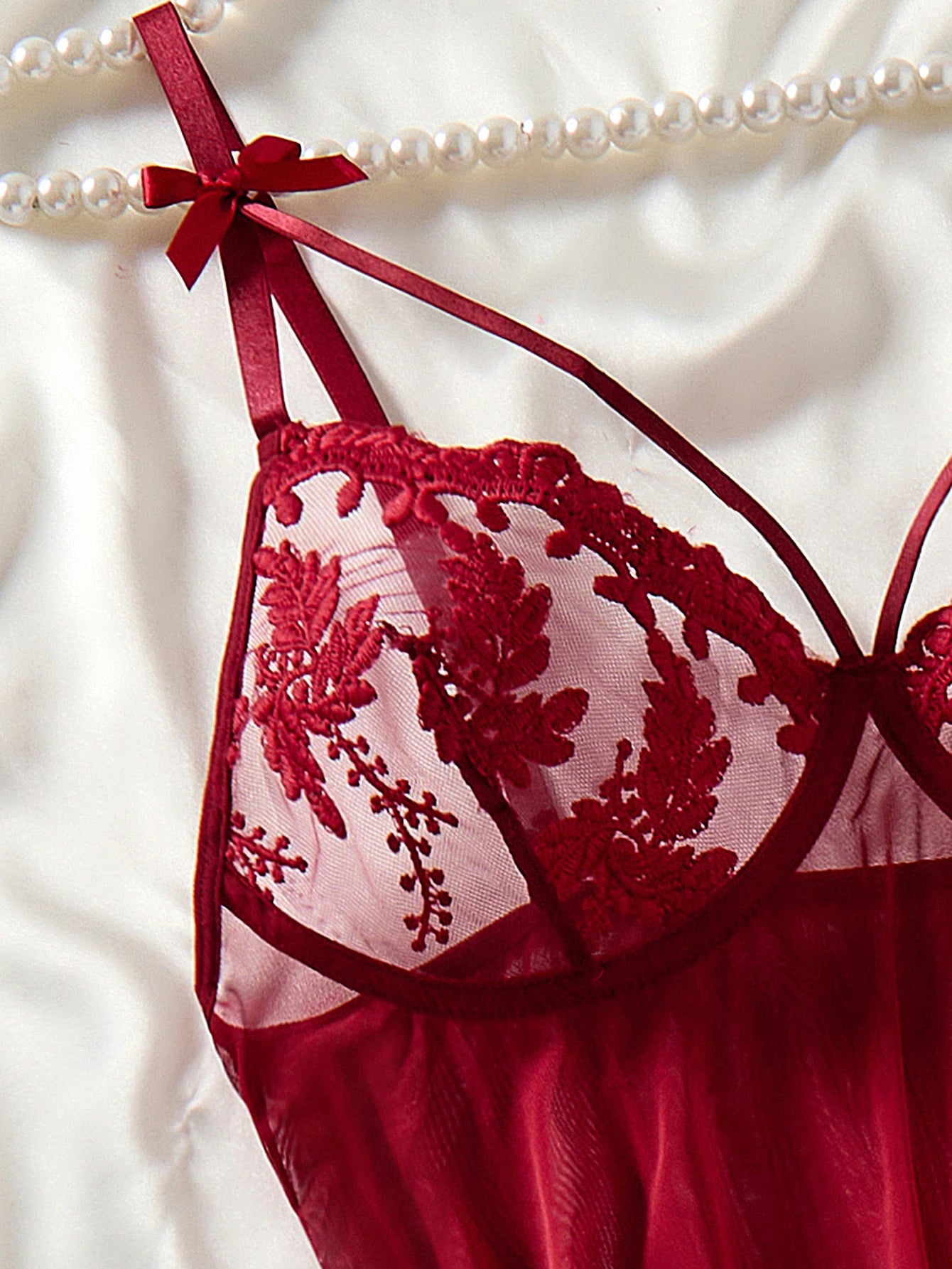 Camisón Sexy semitransparente con Tanga
