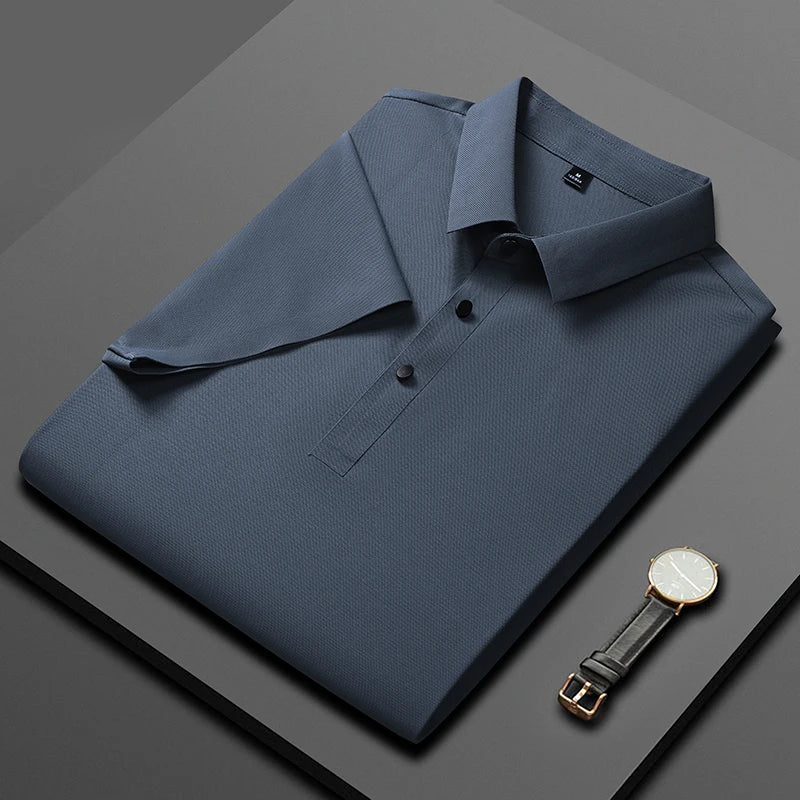 Playera seda helada tipo polo diseño lujoso