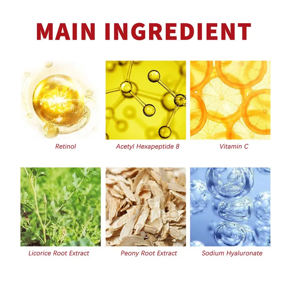 Crema reafirmante con retinol y colágeno para suavizar arrugas, crema facial hidratante, blanqueadora e iluminadora