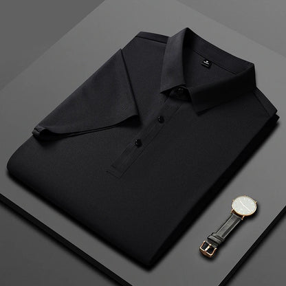 Playera seda helada tipo polo diseño lujoso