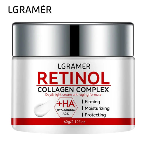 Crema reafirmante con retinol y colágeno para suavizar arrugas, crema facial hidratante, blanqueadora e iluminadora