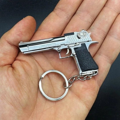 Llavero Pistola Miniatura de Acero