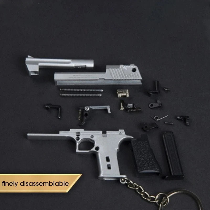 Llavero Pistola Miniatura de Acero