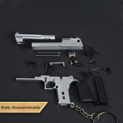 Llavero Pistola Miniatura de Acero