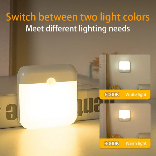 Luz de Noche Recargable con Sensor de Movimiento💡
