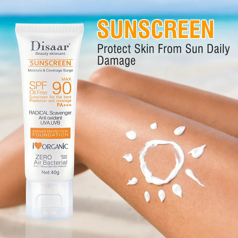 Protector solar facial y corporal resistente al agua SPF 90+ UV