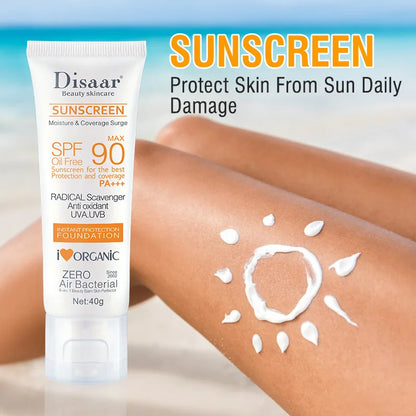 Protector solar facial y corporal resistente al agua SPF 90+ UV
