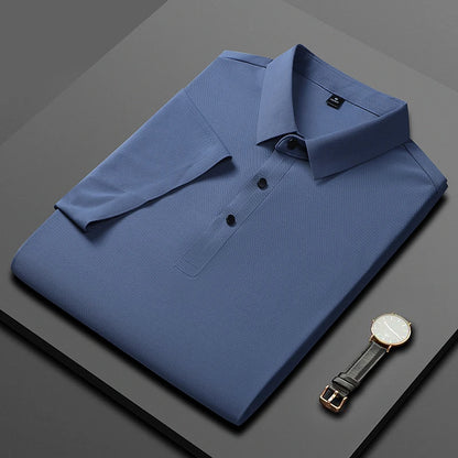 Playera seda helada tipo polo diseño lujoso