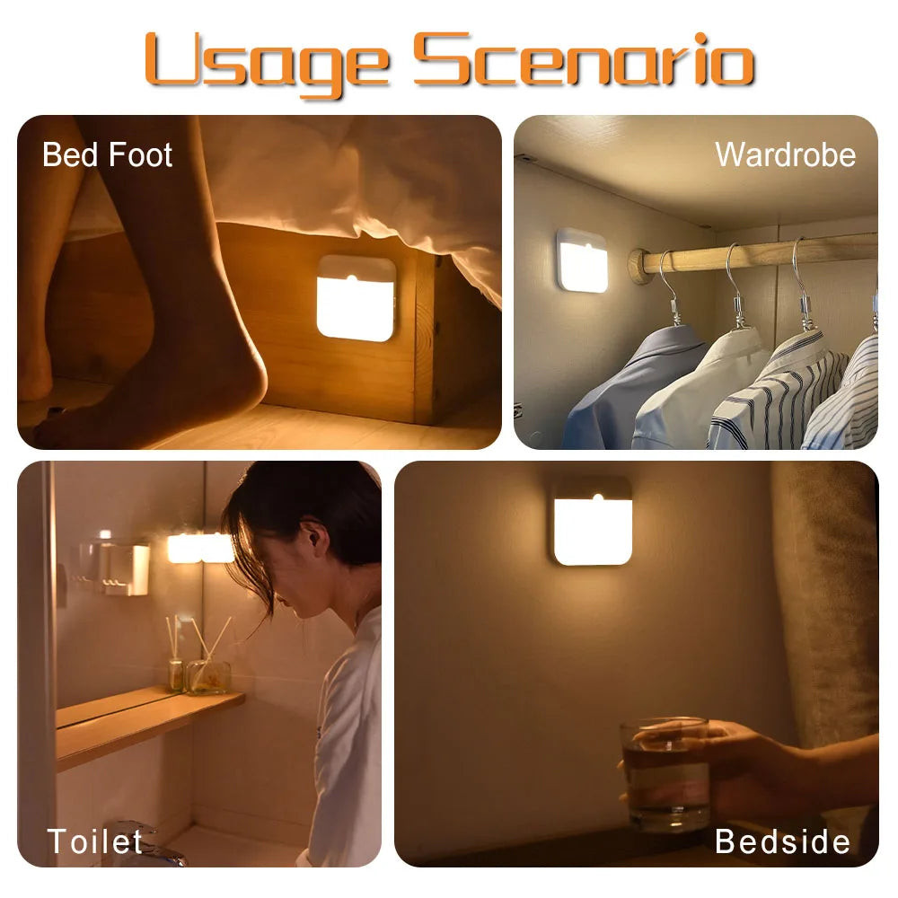 Luz de Noche Recargable con Sensor de Movimiento💡