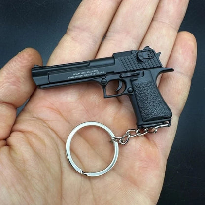 Llavero Pistola Miniatura de Acero