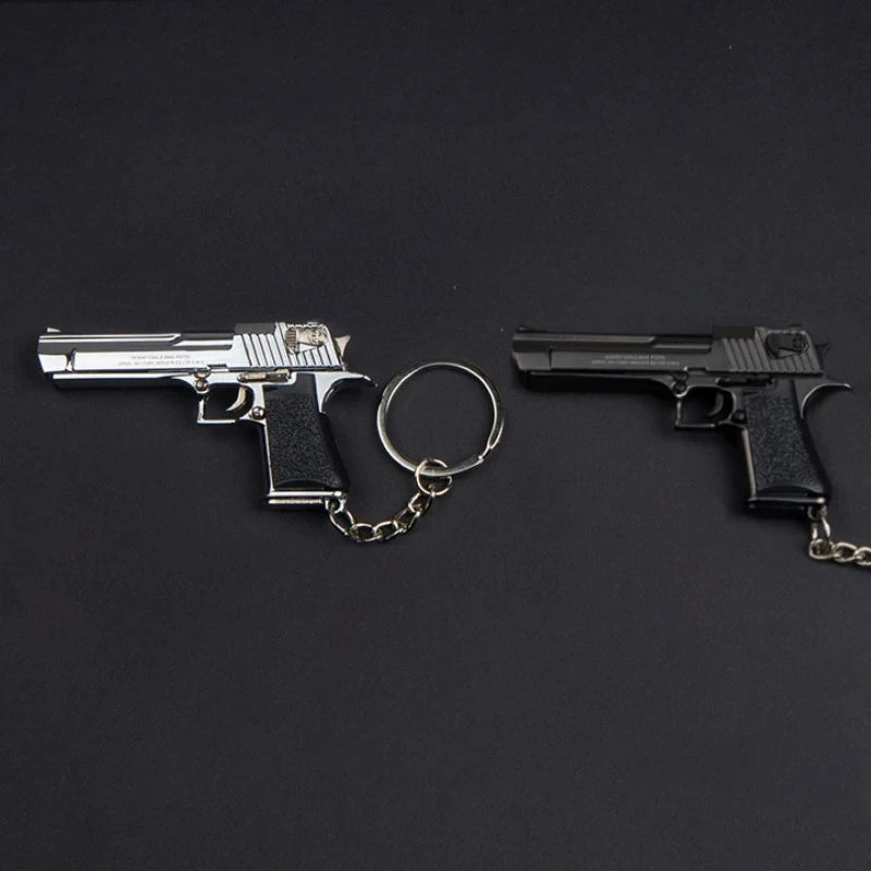 Llavero Pistola Miniatura de Acero