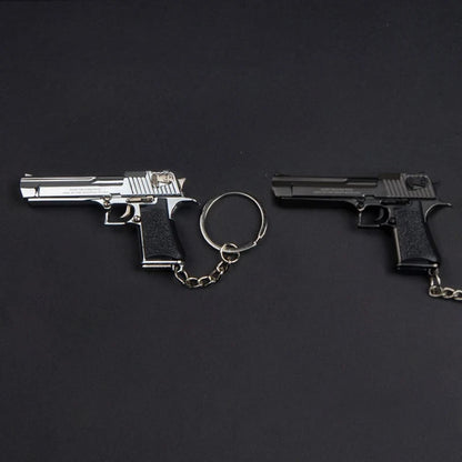Llavero Pistola Miniatura de Acero