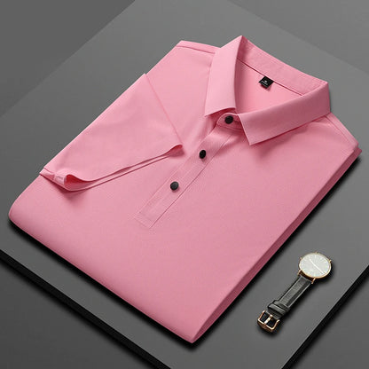 Playera seda helada tipo polo diseño lujoso