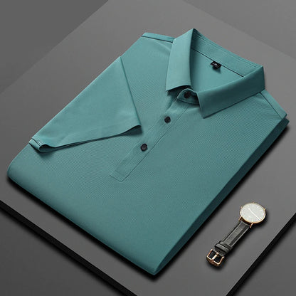 Playera seda helada tipo polo diseño lujoso